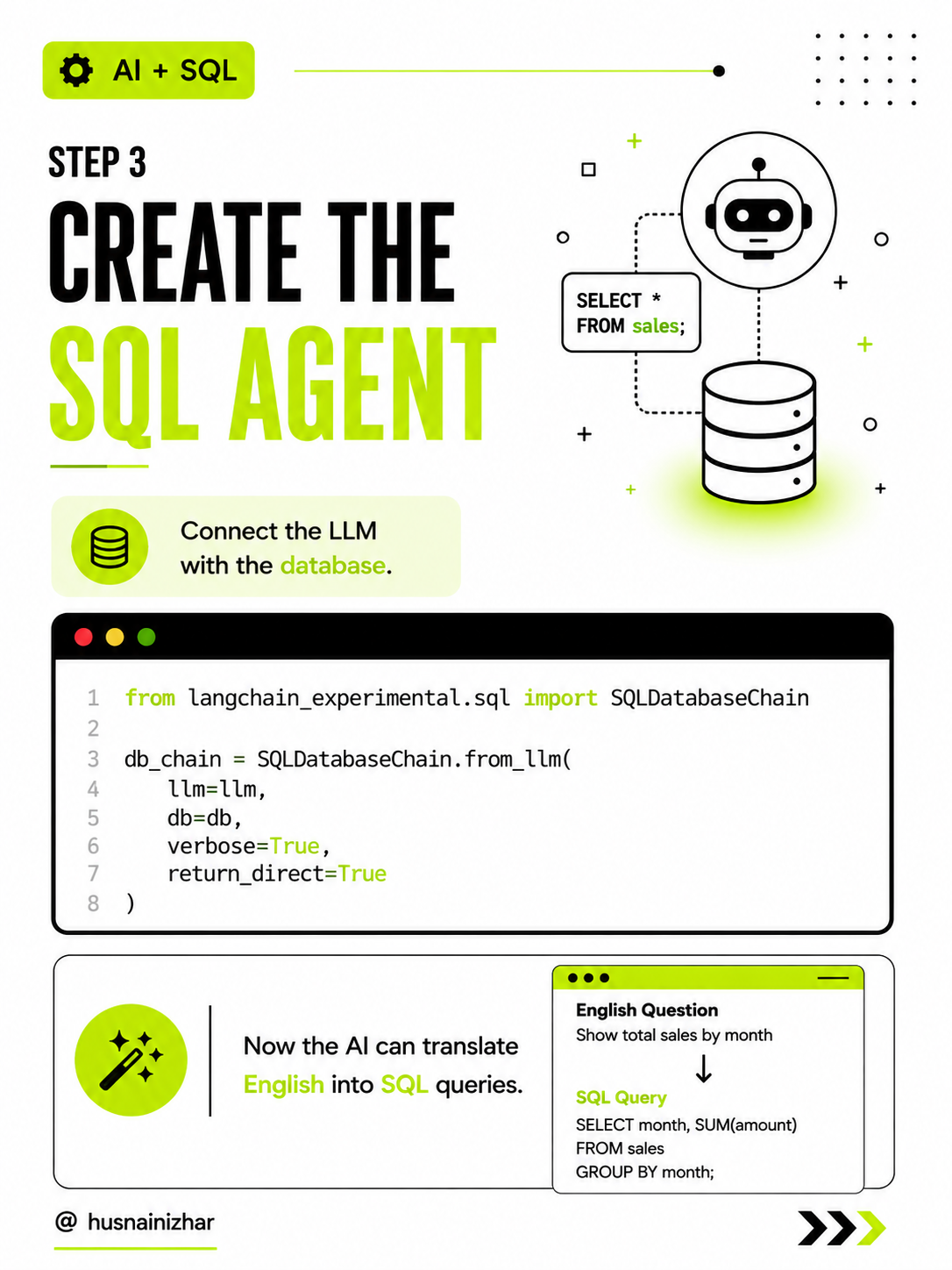 Step 3: Create the SQL agent